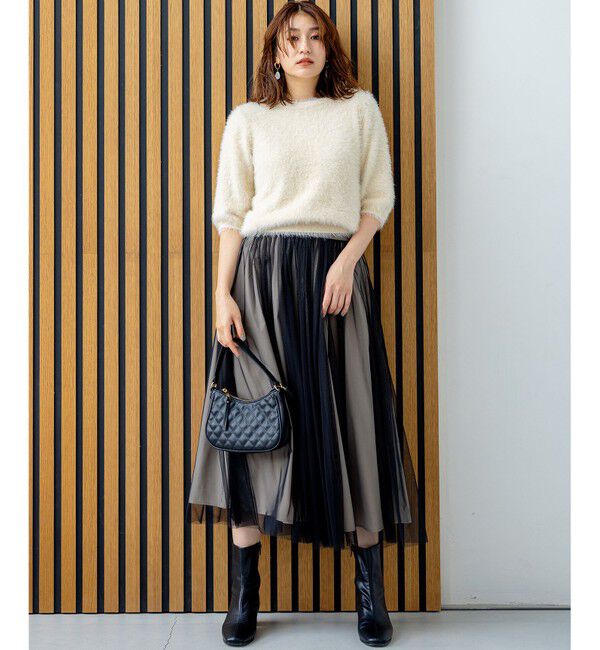 組曲「ナイロンファー半袖プルオーバー」|ニット・セーター|