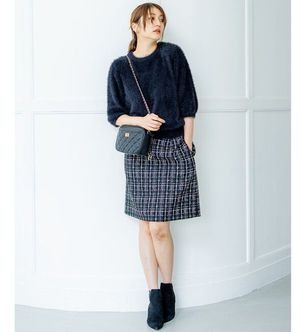 組曲「ナイロンファー半袖プルオーバー」|ニット・セーター|