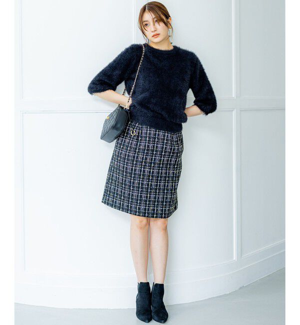 組曲「ナイロンファー半袖プルオーバー」|ニット・セーター|