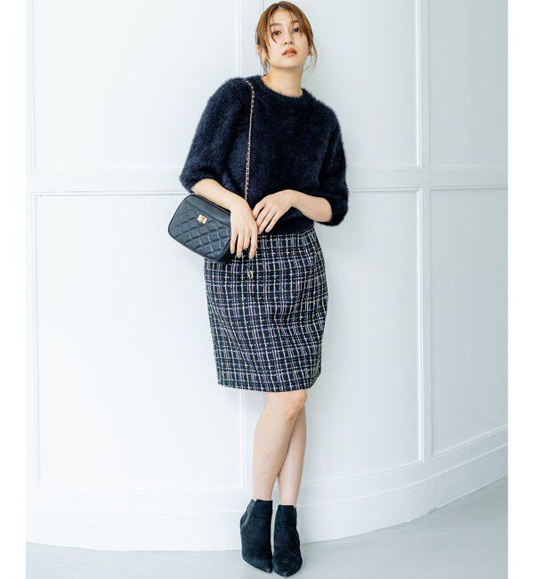 組曲「ナイロンファー半袖プルオーバー」|ニット・セーター|