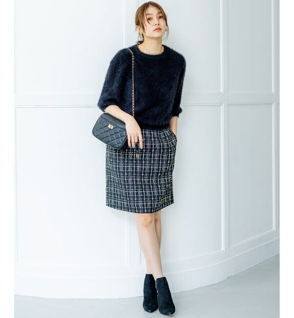 組曲「ナイロンファー半袖プルオーバー」|ニット・セーター|