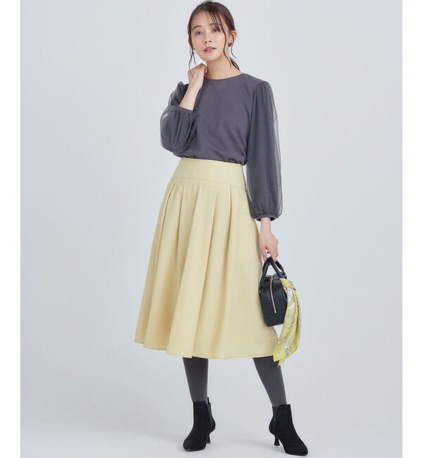 組曲「ミニ裏毛チュールスリーブ カットソー」|Tシャツ・カットソー|