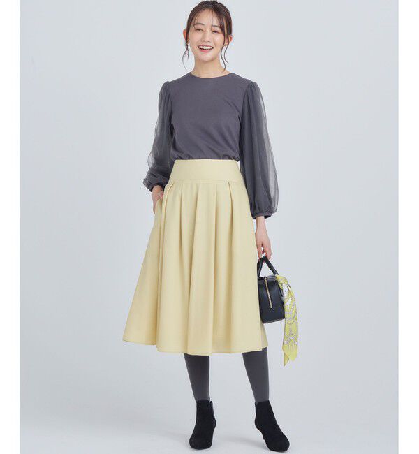 組曲「ミニ裏毛チュールスリーブ カットソー」|Tシャツ・カットソー|