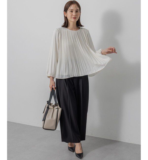 組曲「【WEB限定】ジョーゼットシフォンプリーツ ブラウス」|シャツ・ブラウス|