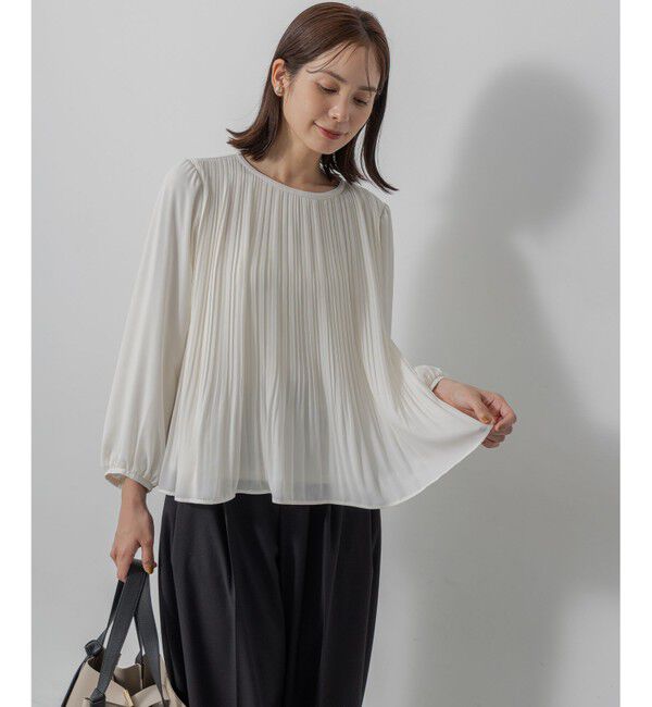 組曲「【WEB限定】ジョーゼットシフォンプリーツ ブラウス」|シャツ・ブラウス|