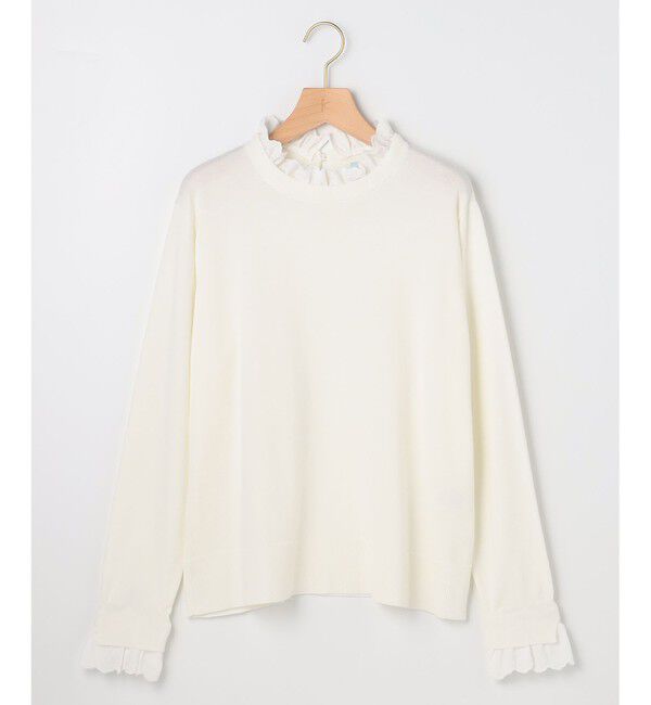 組曲「【WEB限定】レースフリルスタンド ニット」|ニット・セーター|