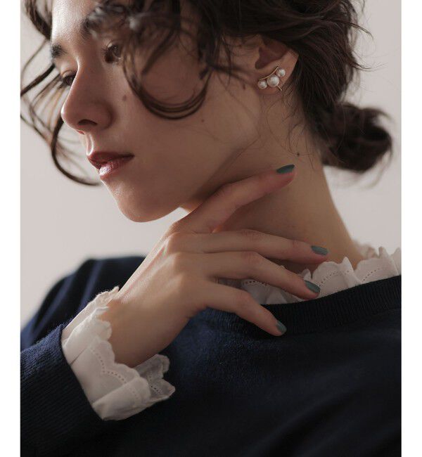 組曲「【WEB限定】レースフリルスタンド ニット」|ニット・セーター|