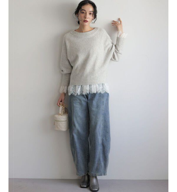 組曲「【加藤ローサさん着用】ウールカシミヤミックスボートネック ニット」|ニット・セーター|