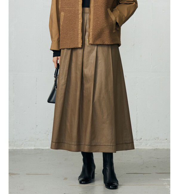 自由区「【カタログ掲載】ラスタータイプライター スカート」|スカート|モカ