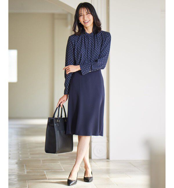 23区「【セットアップ対応】トリアセダブルジョーゼット スカート」|スカート|