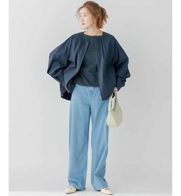 23区「【洗える】ラスターコットンポリエステル ニット」|ニット・セーター|