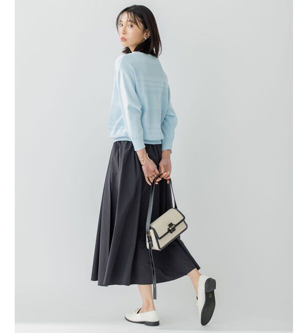 23区「【洗える】ラスターコットンポリエステル ニット」|ニット・セーター|