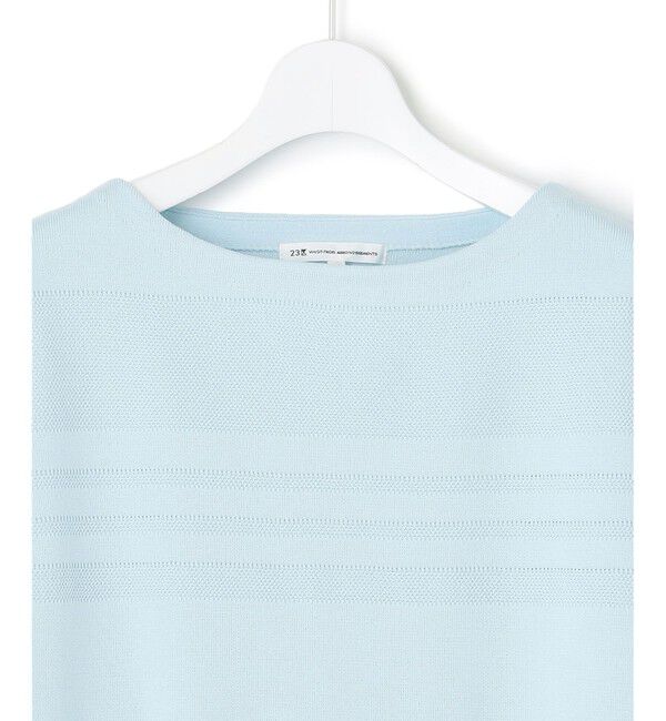 23区「【洗える】ラスターコットンポリエステル ニット」|ニット・セーター|