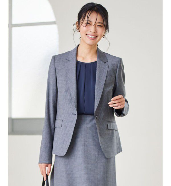 23区「【新色追加/セットアップ対応】ラフィーネウール 一つ釦 ジャケット」|テーラードジャケット|ｸﾞﾚｰﾐﾆ