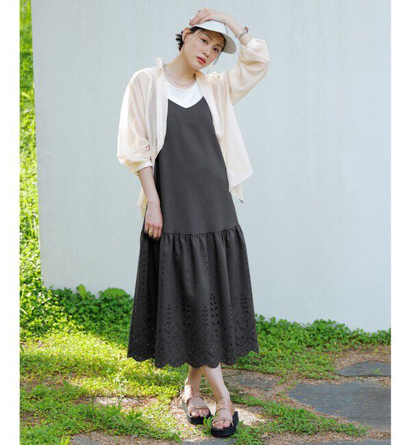 ANY SIS「【洗える】カットワークエンブロイダリー ワンピース」|ワンピース|