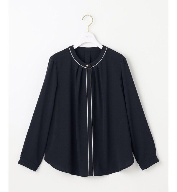 ANY SIS「フロントタックバイカラー ブラウス」|シャツ・ブラウス|