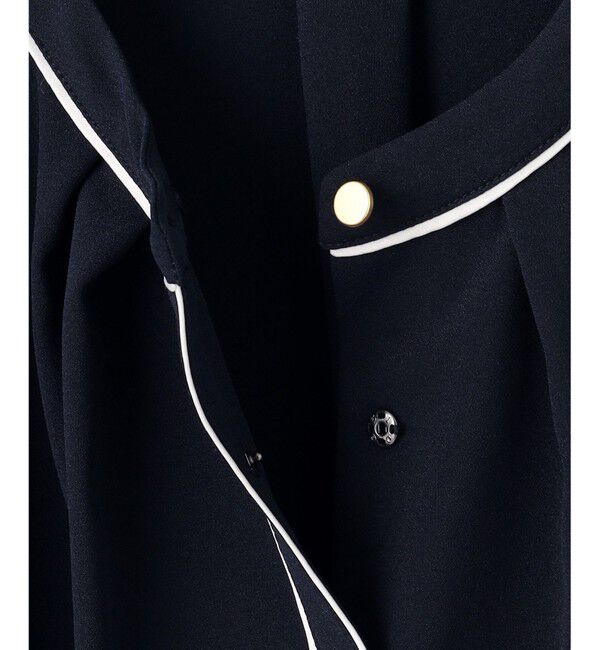 ANY SIS「フロントタックバイカラー ブラウス」|シャツ・ブラウス|