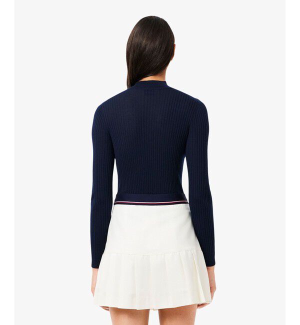 LACOSTE「3Dニッティングハイネック メリノウール ハイゲージニットセーター」|ニット・セーター|