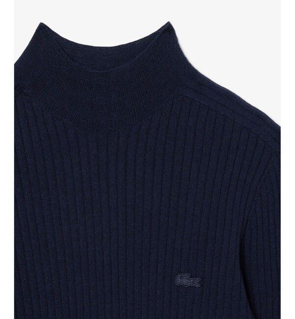 LACOSTE「3Dニッティングハイネック メリノウール ハイゲージニットセーター」|ニット・セーター|