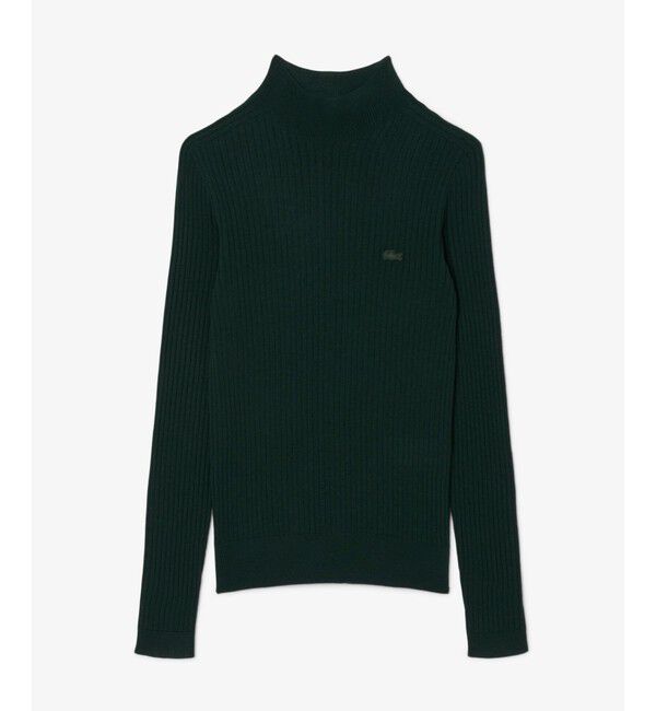 LACOSTE「3Dニッティングハイネック メリノウール ハイゲージニットセーター」|ニット・セーター|