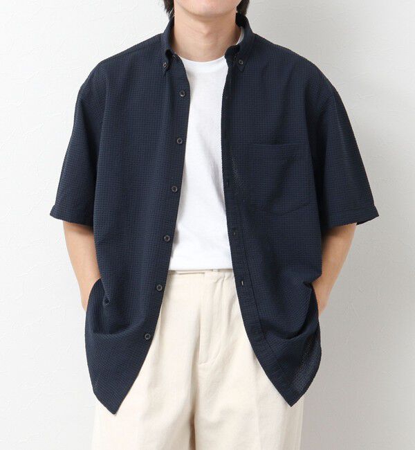 NOLLEY'S goodman「【PrimeFlex DotAir】《吸水速乾》BDシャツ 25SS」|シャツ・ブラウス|ネイビー