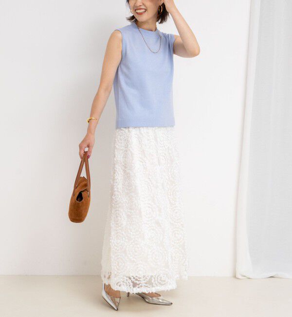 NOLLEY'S「シアーフラワーフレアスカート」|フレア|