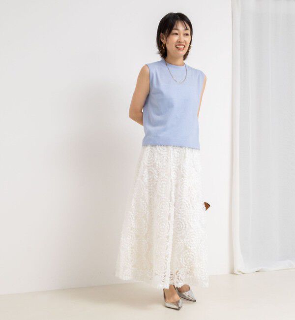 NOLLEY'S「シアーフラワーフレアスカート」|フレア|