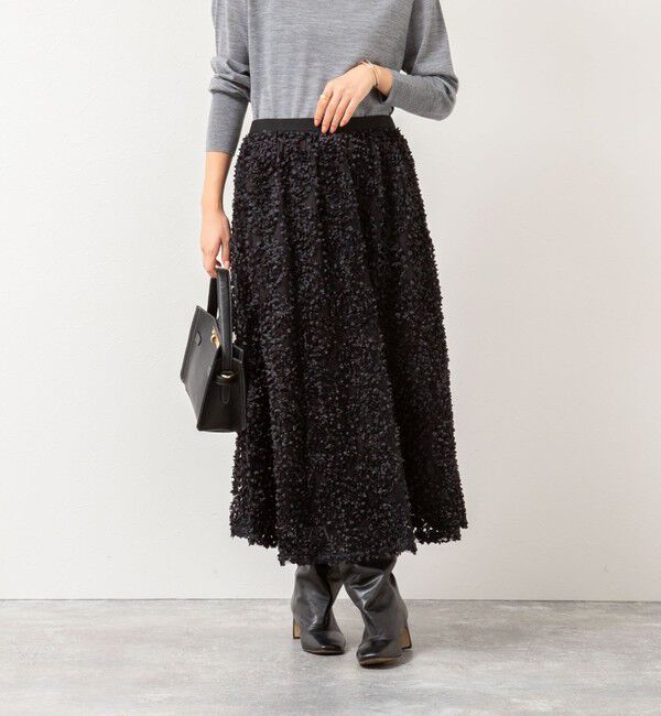 NOLLEY'S「シアーフラワーフレアスカート」|フレア|