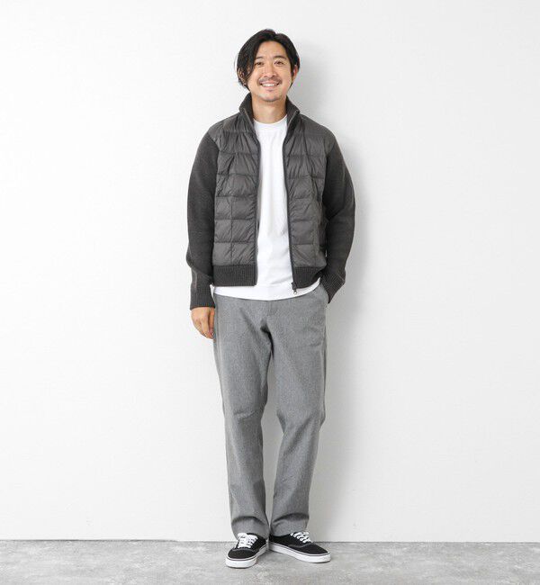 NOLLEY'S goodman「【TAION/タイオン】別注HI NECK DOWN JKT WITH SLEEVE KNIT 25AW」|ブルゾン・スタジャン|