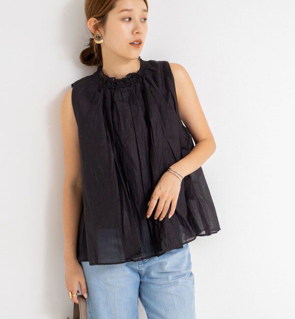 NOLLEY'S「【MARILYN MOON/マリリーンムーン】２WAYシアースターチコットンギャザーブラウス」|シャツ・ブラウス|