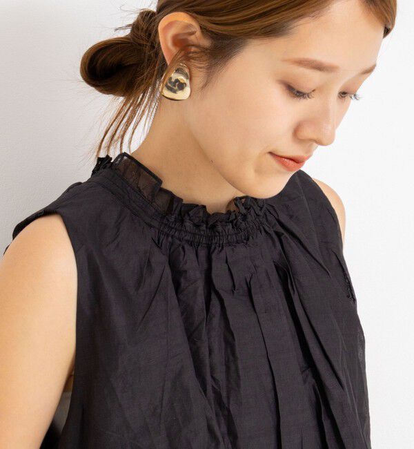 NOLLEY'S「【MARILYN MOON/マリリーンムーン】２WAYシアースターチコットンギャザーブラウス」|シャツ・ブラウス|
