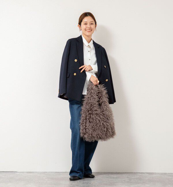 NOLLEY'S「ウォッシャブルウール調ダブルジャケット」|テーラードジャケット|