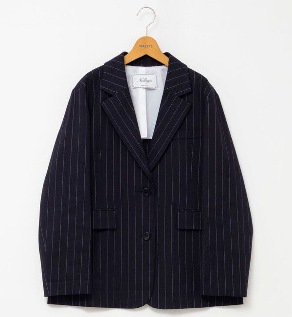 NOLLEY'S「【WEB＆一部店舗限定色アイテム】ウォッシャブルストライプオーバージャケット」|テーラードジャケット|