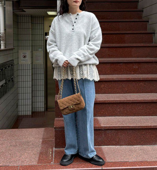 fredy emue「ヘンリーネックニットプルオーバー」|ニット・セーター|