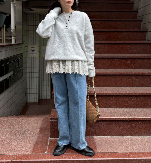 fredy emue「ヘンリーネックニットプルオーバー」|ニット・セーター|