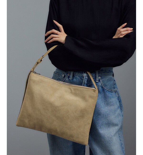 SALON adam et rope'「【WS（ドゥーブル）】Ultrasuede(R)ZIPミニショルダー」|ショルダー・メッセンジャー|