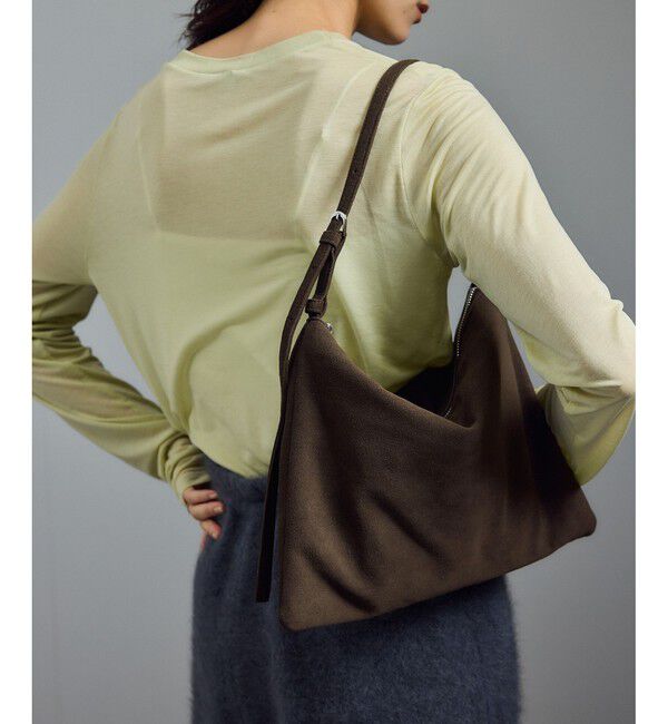 SALON adam et rope'「【WS（ドゥーブル）】Ultrasuede(R)ZIPミニショルダー」|ショルダー・メッセンジャー|