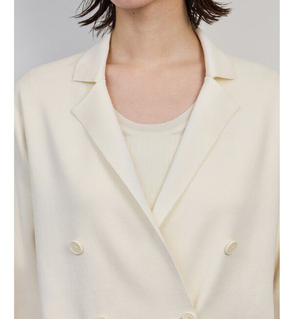ROPE「シルクコットン総針ニットジャケット/イージーケア」|テーラードジャケット|