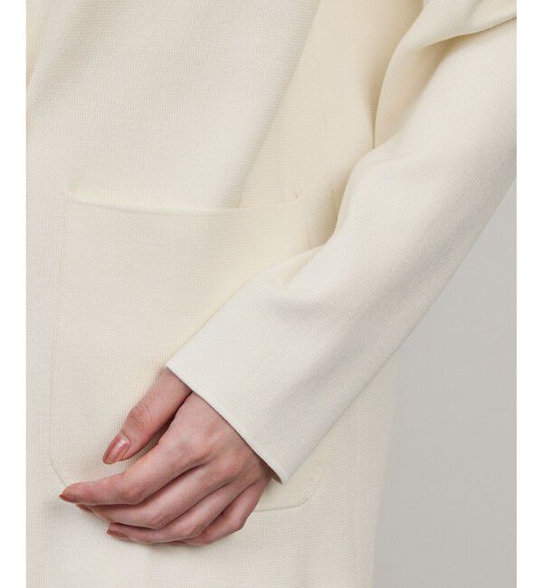 ROPE「シルクコットン総針ニットジャケット/イージーケア」|テーラードジャケット|