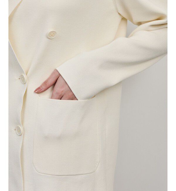 ROPE「シルクコットン総針ニットジャケット/イージーケア」|テーラードジャケット|