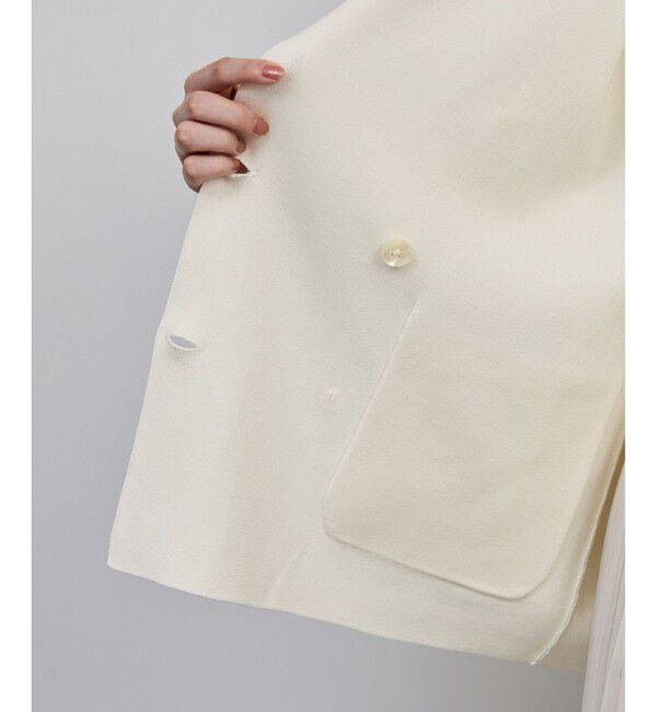 ROPE「シルクコットン総針ニットジャケット/イージーケア」|テーラードジャケット|