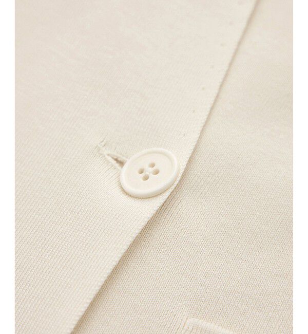 ROPE「シルクコットン総針ニットジャケット/イージーケア」|テーラードジャケット|