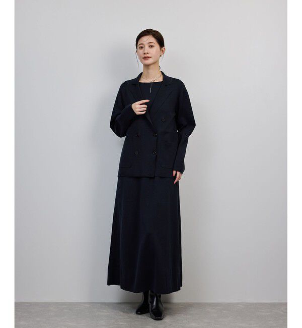 ROPE「シルクコットン総針ニットジャケット/イージーケア」|テーラードジャケット|