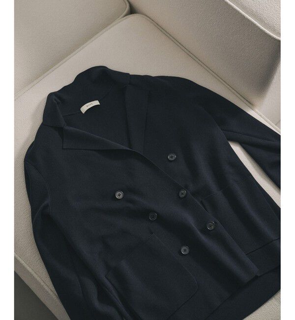 ROPE「シルクコットン総針ニットジャケット/イージーケア」|テーラードジャケット|