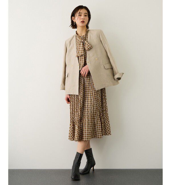 ROPE「ship's rope' オリジナルプリントプリーツタイワンピース」|ワンピース|