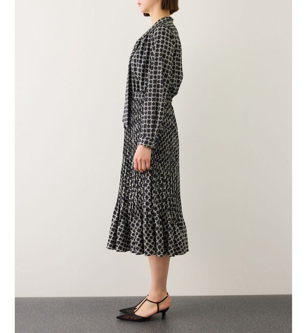 ROPE「ship's rope' オリジナルプリントプリーツタイワンピース」|ワンピース|