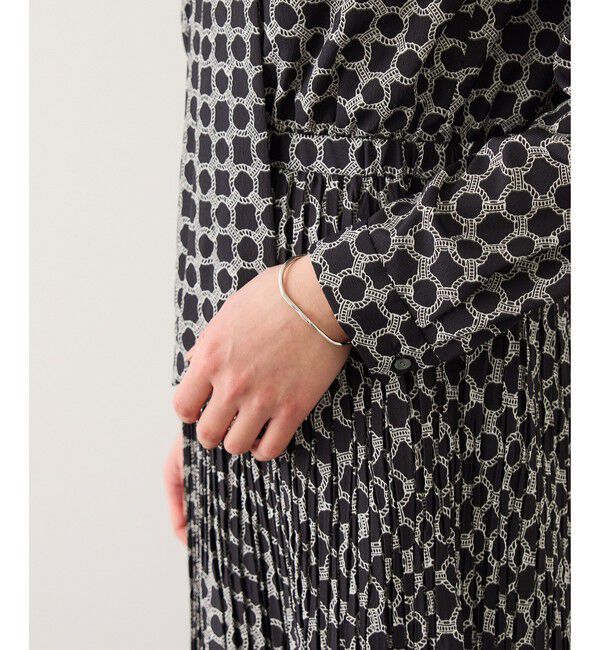 ROPE「ship's rope' オリジナルプリントプリーツタイワンピース」|ワンピース|