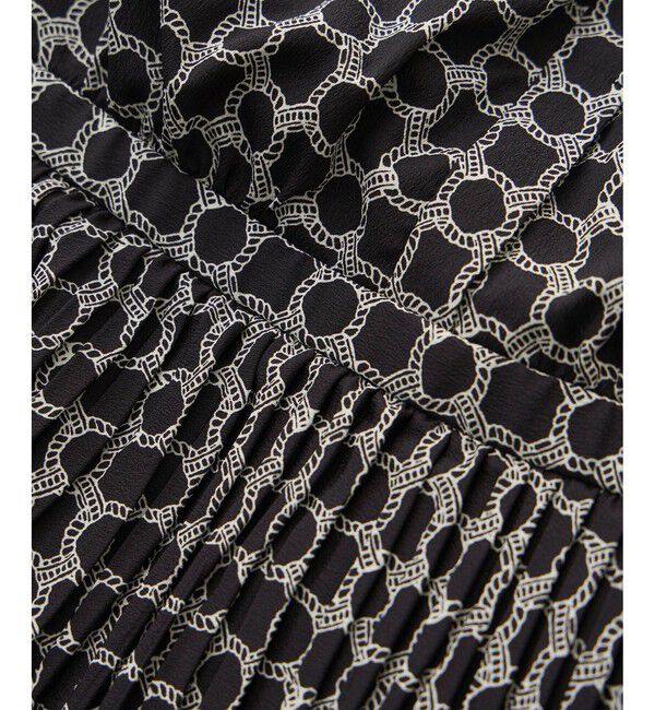 ROPE「ship's rope' オリジナルプリントプリーツタイワンピース」|ワンピース|