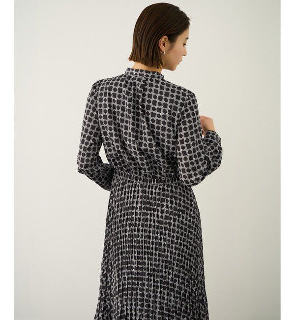 ROPE「ship's rope' オリジナルプリントプリーツタイワンピース」|ワンピース|