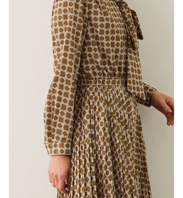 ROPE「ship's rope' オリジナルプリントプリーツタイワンピース」|ワンピース|